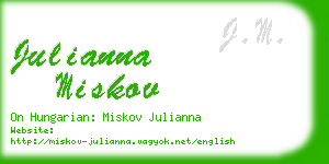 julianna miskov business card